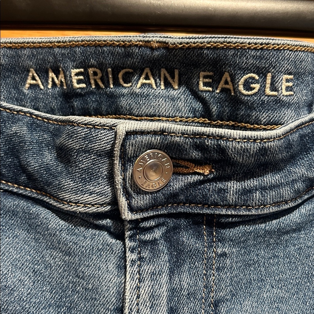 AE stretch jeans high waisted ankle straight jean. - Picture 2 of 8
